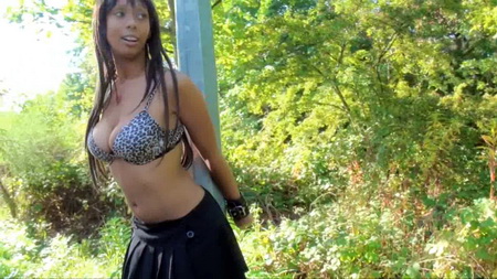 Busty Black Teens Tied Public Nudity